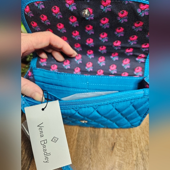 Vera Bradley Quilted Wallet Wristlet Bahama Bay - Picture 12 of 15